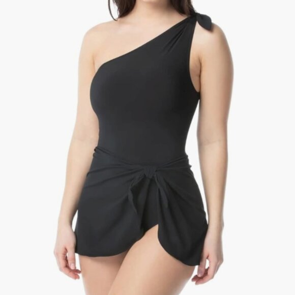 Contours by Coco Reef One Piece Shapewear Swimsuit Black Size 10/34C - 8394 - Picture 1 of 3